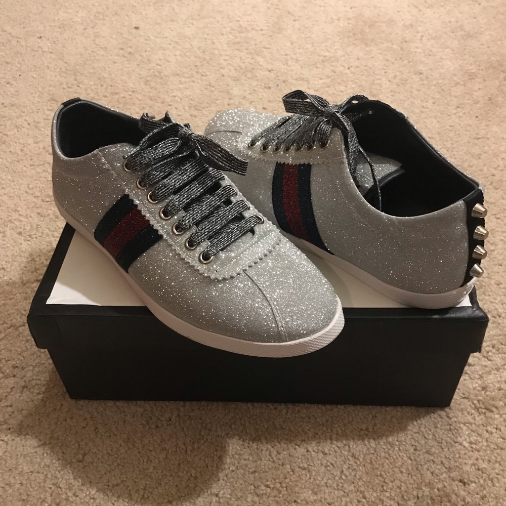 Men’s Gucci Glitter Web Sneakers